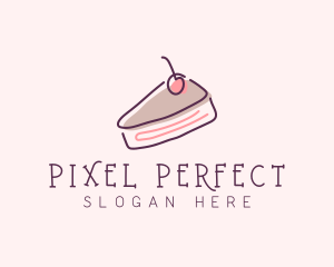 Cherry Cake Dessert logo design