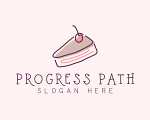 Cherry Cake Dessert logo design