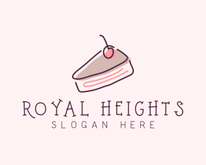 Cherry Cake Dessert logo design