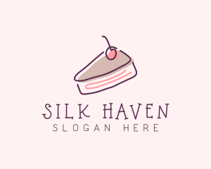 Cherry Cake Dessert logo design