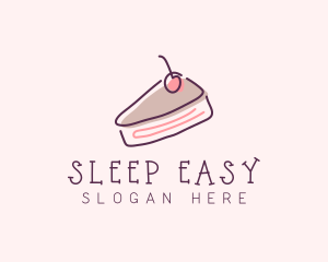 Cherry Cake Dessert logo design