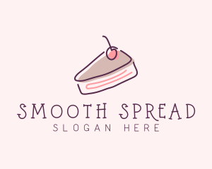 Cherry Cake Dessert logo design