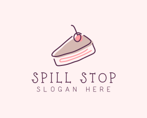 Cherry Cake Dessert logo design