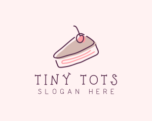 Cherry Cake Dessert logo design