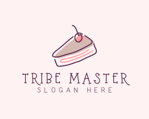 Cherry Cake Dessert logo design