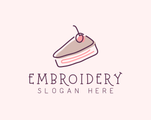 Cherry Cake Dessert logo design