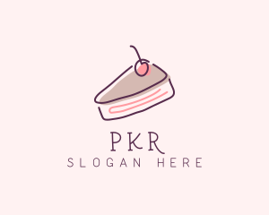 Cherry Cake Dessert logo design