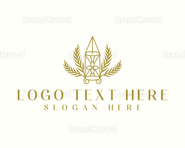 Floral Lantern Decoration Logo