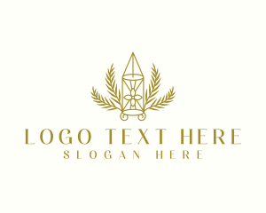 Palm - Floral Lantern Decoration logo design