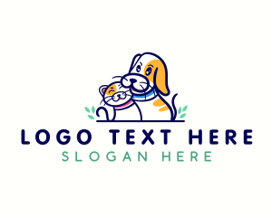 Cute - Dog Cat Veterinarian logo design