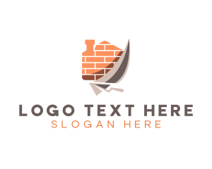 Mason - Brick Trowel Masonry logo design