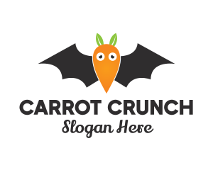 Carrot - Carrot Bat Cartoon logo design
