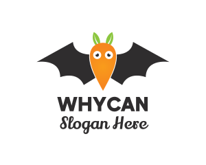 Halloween - Carrot Bat Cartoon logo design