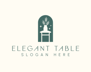 Table - Flower Vase Table logo design