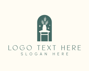 Furniture - Flower Vase Table logo design