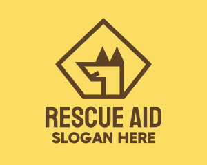 Rescue - Brown Dog Minimal logo design
