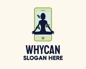 Online Smartphone Yoga Instructor Logo