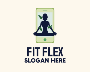 Fitness - Online Smartphone Yoga Instructor logo design