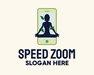 Zoom - Online Smartphone Yoga Instructor logo design