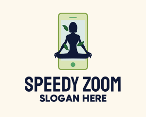 Zoom - Online Smartphone Yoga Instructor logo design