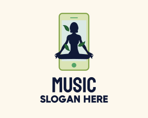 Treatment - Online Smartphone Yoga Instructor logo design