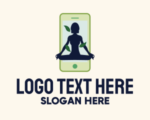 Smartphone - Online Smartphone Yoga Instructor logo design