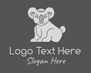 Sitting Koala Mascot Logo