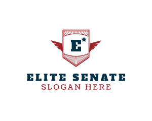 Senate - American Patriot Wings Shield logo design