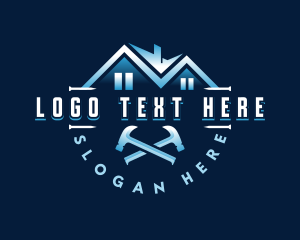 Home Repair - Hammer Construction Builder logo design