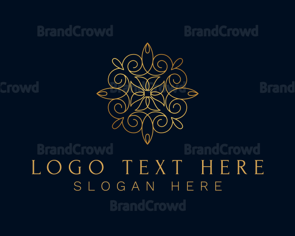 Gold Ornamental Mandala Logo