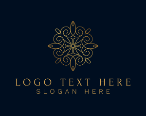 Boutique - Gold Ornamental Mandala logo design