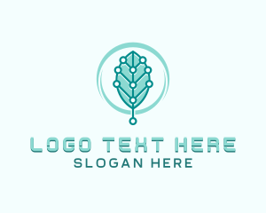 Data - Eco Leaf Technology logo design