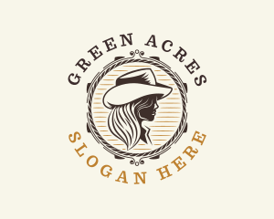 Cowgirl Farm Ranch logo design