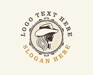 Rope - Cowgirl Farm Ranch logo design