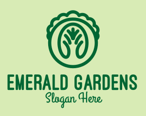 Green Lettuce Veggie  logo design