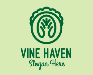 Green Lettuce Veggie  logo design