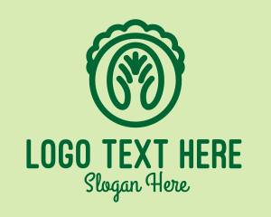 Green Lettuce Veggie  Logo