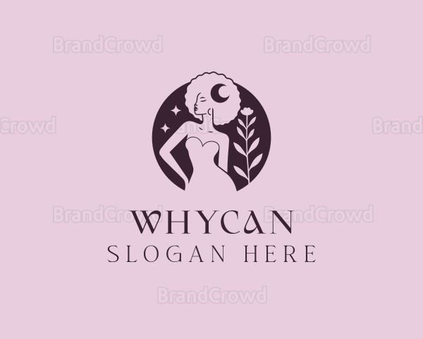 Flower Moon Woman Logo