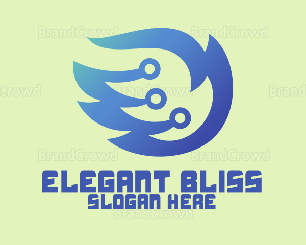 Blue Electric Wings Logo