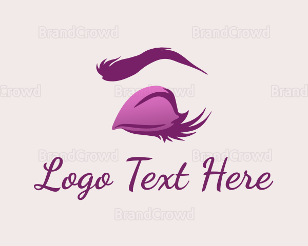 Purple Makeup Eyelashes Logo