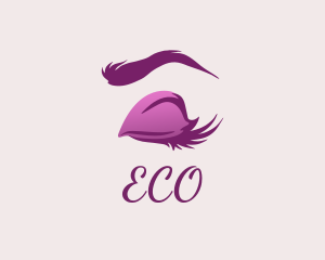Purple Makeup Eyelashes Logo
