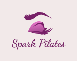 Purple Makeup Eyelashes Logo