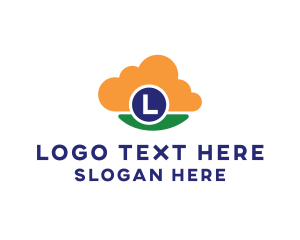 Web Hosting - High Tech Cloud logo design