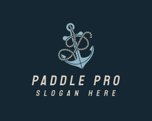 Marine Anchor Rope Letter P logo design