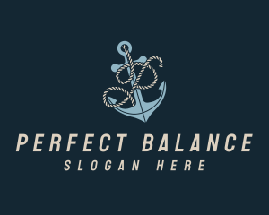 Marine Anchor Rope Letter P logo design