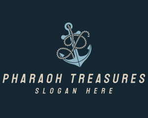 Marine Anchor Rope Letter P logo design