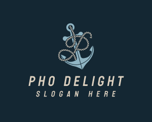 Marine Anchor Rope Letter P logo design