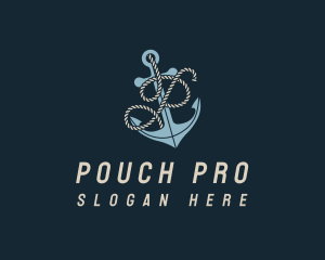 Marine Anchor Rope Letter P logo design