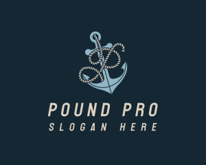 Marine Anchor Rope Letter P logo design