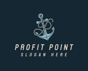 Marine Anchor Rope Letter P logo design